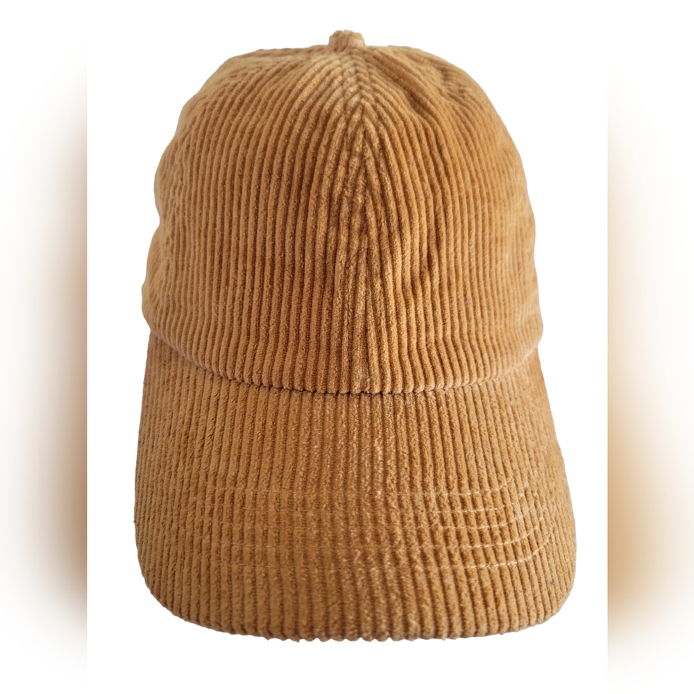 GAP Hat Mens One Size Adjustable Cap Corduroy Thick Cotton Retro Brown
